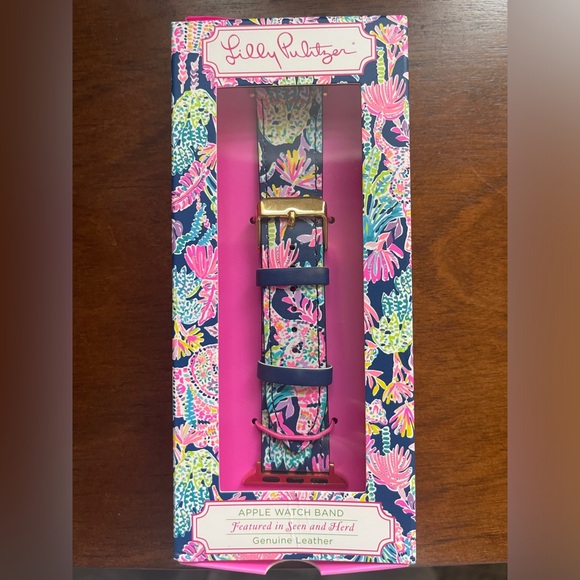 Lilly Pulitzer Seen and Herd Apple Watch Band NEW BOXED - Picture 2 of 4
